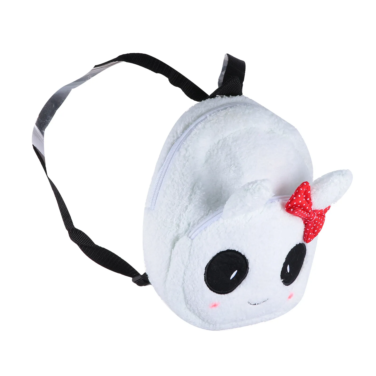 

1Pcs Panda Shape Adjustable Cartoon Backpack Bow Knot Lightweight Lovely Casual Schoolbag Double Shoulder Storage Bag