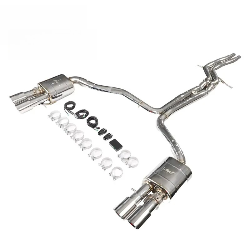 High Performance Catback Exhaust for A6 C7.5 C8 2.0T 3.0T Stainless Steel Pipes with Acoustical Damper