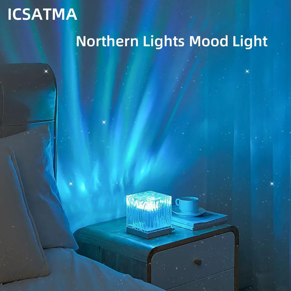 

New Northern Light Starry Sky Projector Lamp Ocean Projector Lamp Bar Party Atmosphere Light Decoration Night Light Holiday Gift