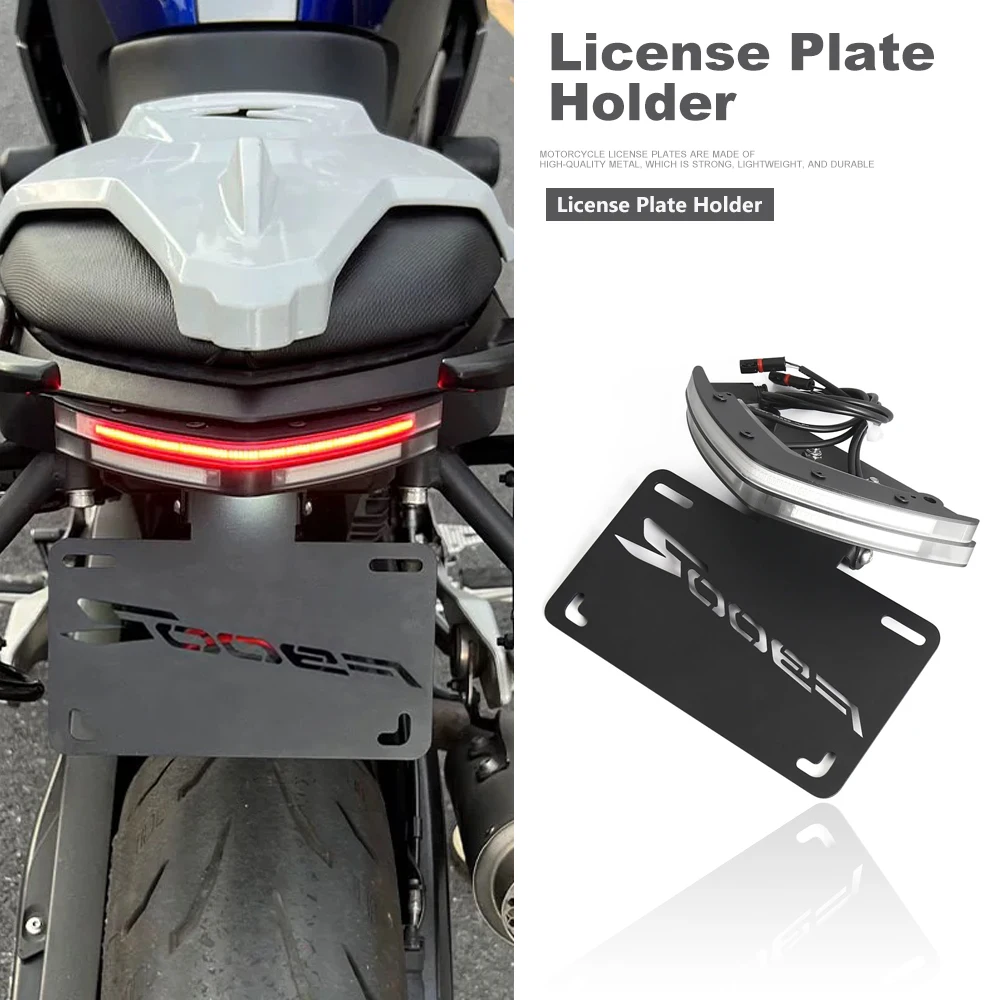 

LED Light Tailstock Bracket 2020-2024 2023 Motorcycle Rear Tail Stock License Plate Holder FOR BMW F900R F900XR F900 R F 900 XR