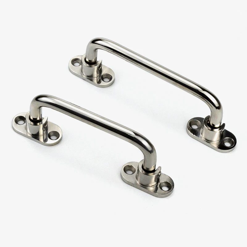 Stainless steel heavy handle heavy object folding movable handle equipment mechanical bearing handle hole distance 100/120mm