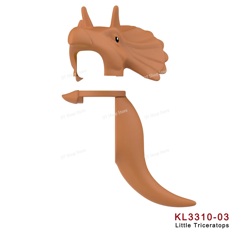 KL3310 + KL3311 dinosaures colorés chauds Orange rose scène blocs de construction briques à monter soi-même figurines d'action jouets pour enfants cadeaux