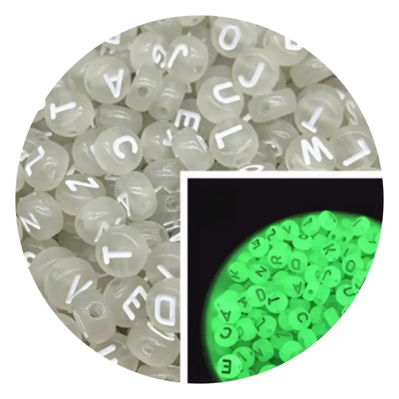 100/200/300/500Pcs Acrylic Heart Beads Flat Round Spacer Loose Letter Beads for Jewelry Making DIY Bracelet Necklace Accessories