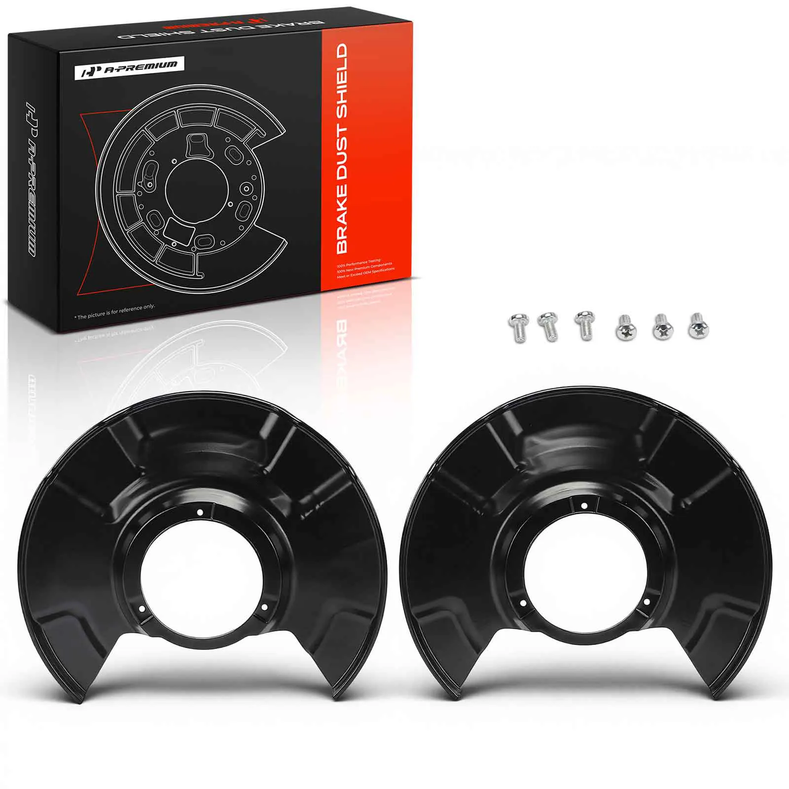 A-Premium 2Pcs Front Driver & Passenger Side Black Brake Dust Shield for Honda Accord 2018-2022