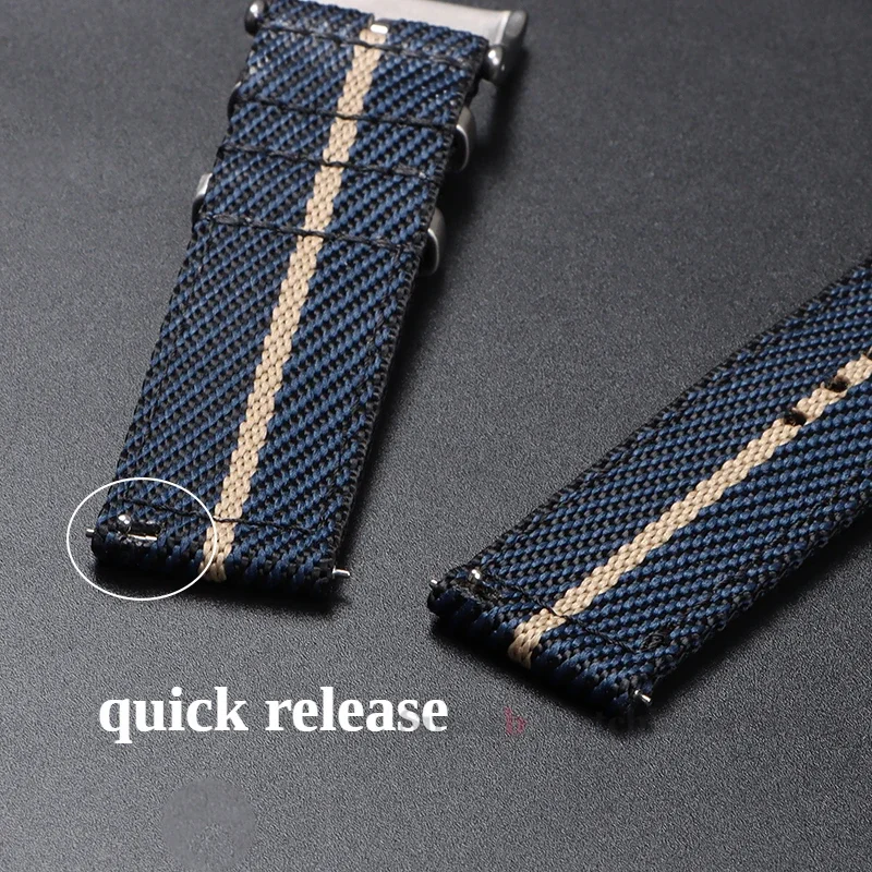 20mm 22mm Premium Nylon Watch Strap for Seiko Quick Release Sport Canvas Bracelet for Huawei Watch Gt3 Men\'s Military Watch Band