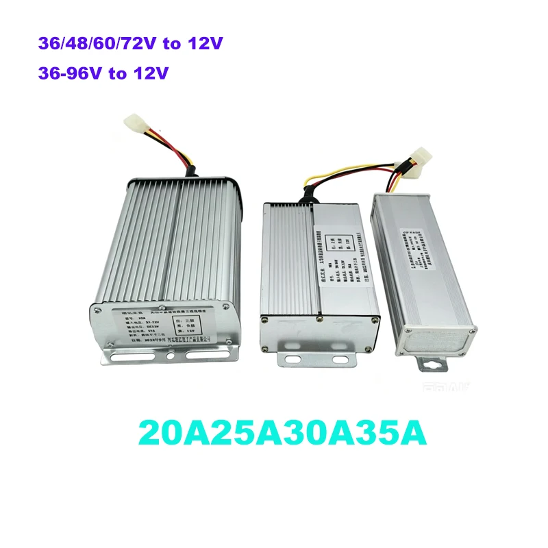 36V48V60V72V96V To 12V 25A 30A 35A Buck DC-DC Buck Converter Electric Tricycle Bicycle Golf Cart Power Inverter Solar