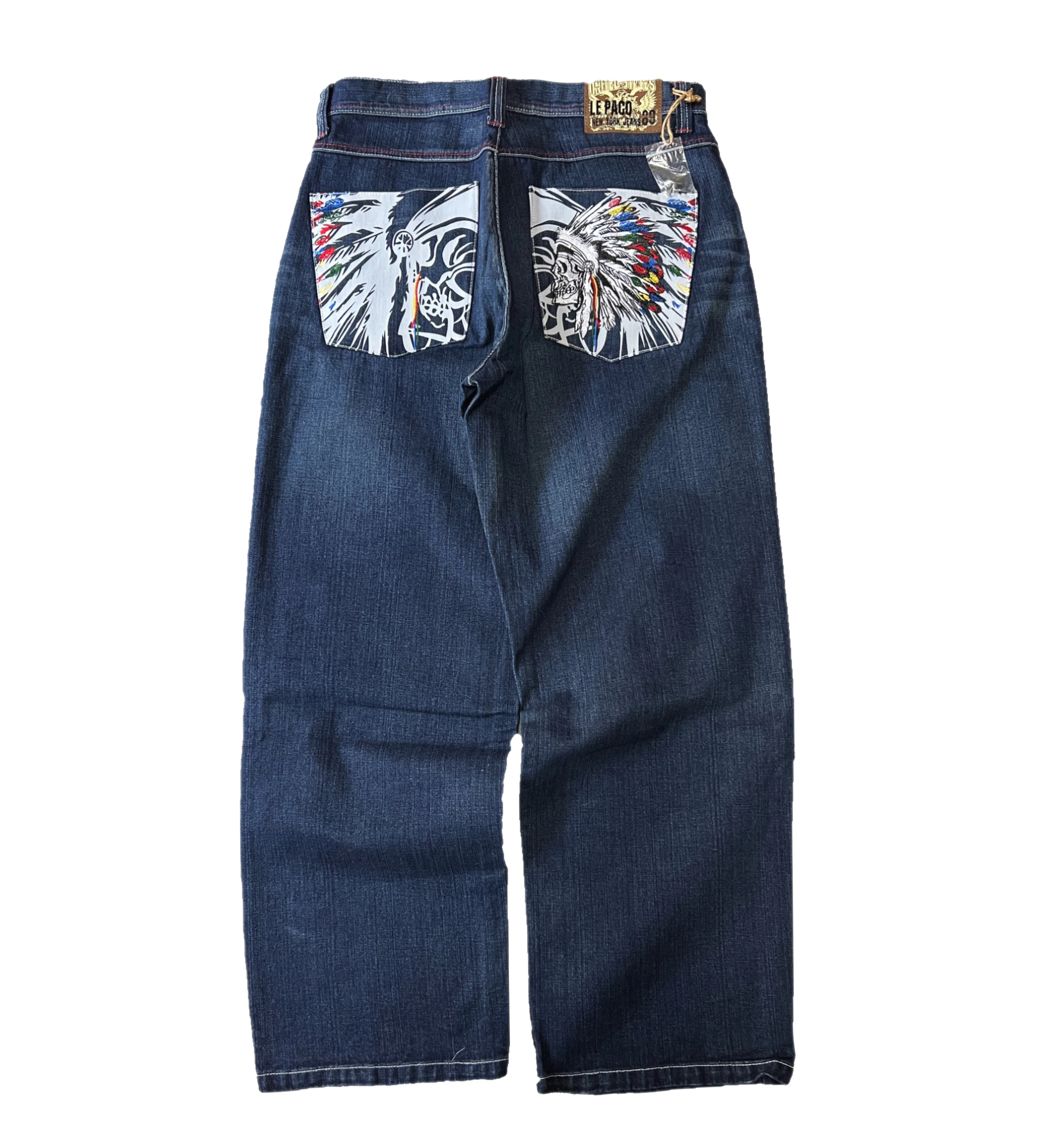 

Ретро-джинсы в стиле хип-хоп, свободного кроя, винтажные, Y2K, с эффектом потертости, из денима PACO, повседневные брюки для подростков и молодежи