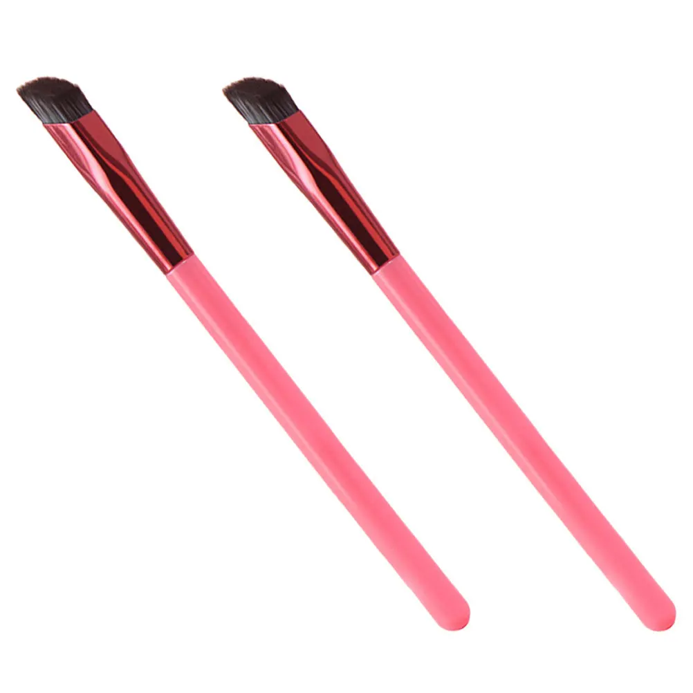 2 個の斜め眉毛ブラシ女性用メイクアップツールデュアルユース眉毛ブラシアイシャドウ眉毛メイク用ブレンドブラシ