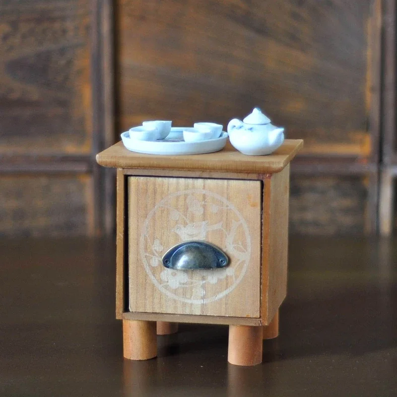 Newborn Photo Props Baby Photography Accessories Mini Coffee Table and Teapot Tea Bowl Tea Tray Set Infant Photo Taking Props