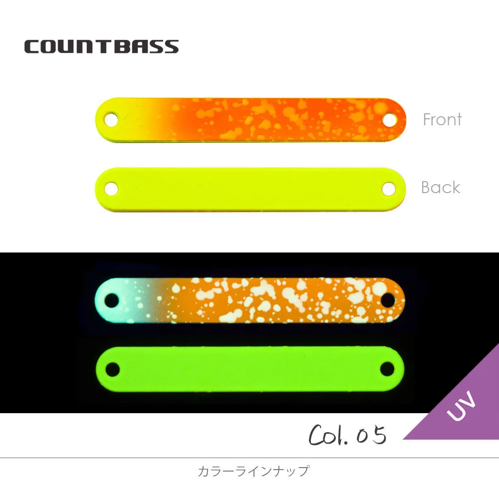 COUNTBASS 3/64oz 1,3g, 5/64oz 2,3g Messing Forellenlöffel mit Widerhaken UV-Farben Angelköder Hecht Anglerköder – Detail 11