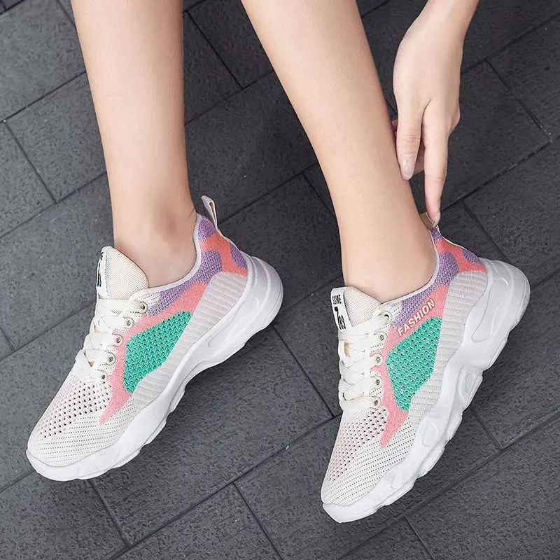 2026 Trendy Women Breathable Cushioning Comfort Slip on Soft Sole Jogging Sneakers Daily Leisure