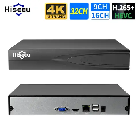 H.265+ CCTV NVR 8 16 32 Channel 4K 8MP Hiseeu