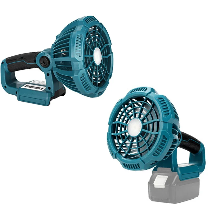 Portable Camping Fan For Bosch/Milwaukee/BlackDecker For Craftsman/Makita For Dewalt DCB183 14.4-20V Lithium Battery with Light