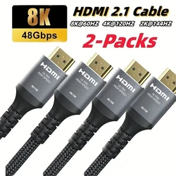 CYANMI 8K HDMI2.1 Cable for Xbox X PS5 Xiaomi Mi Box 8K/60Hz 4K/120Hz HDMI Cable Splitter Switch Cable 48Gbps HDR10+ Cable HDMI