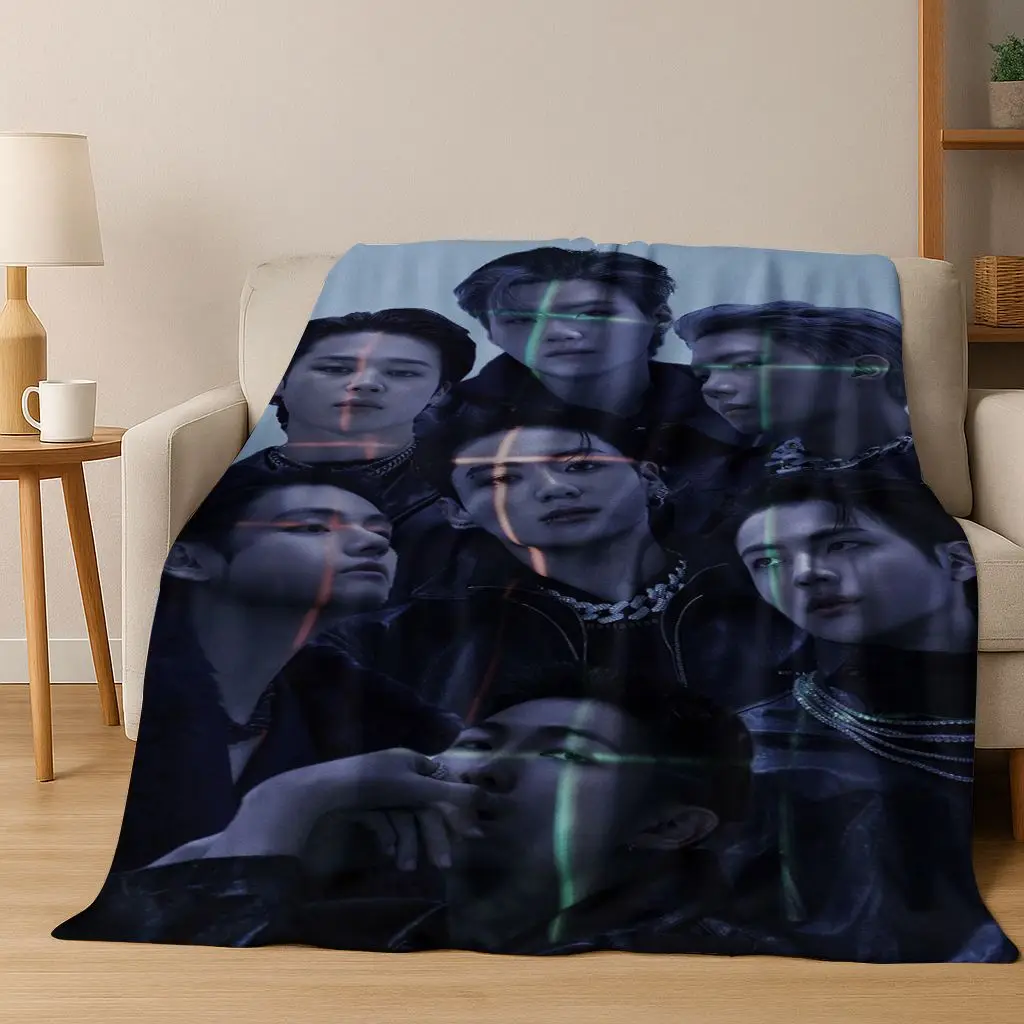 Ultima B-BTS Kim JIN SUGA V Star Coperta di flanella Coperta morbida e calda per camera da letto Soggiorno Letto Viaggi Campeggio Picnic Regalo