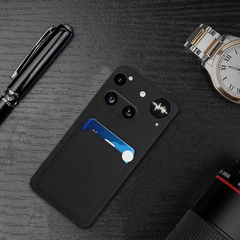 Casing Silikon Lembut untuk Ponsel Nothing 3 3A Pro Holde Dompet Kartu Penutup Ponsel untuk Ponsel Nothing 3 3A Pro