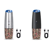 Rechargeable Electric Salt And Pepper Grinder, Adjustable Electric Salt And Pepper Grinder