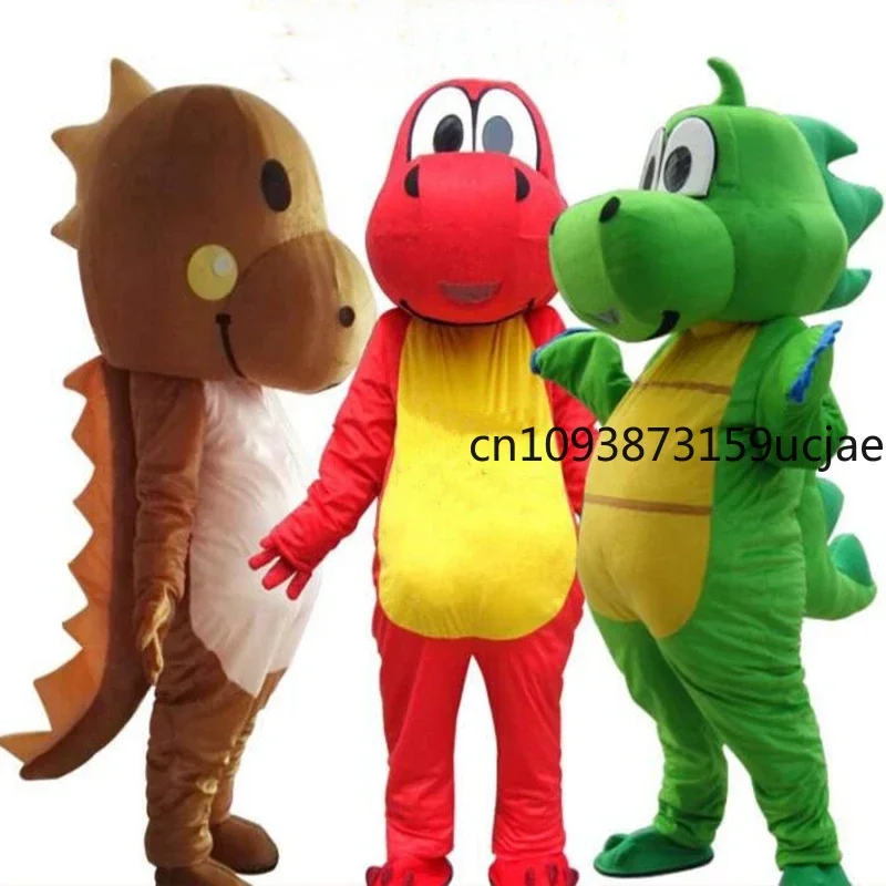 

Green Dinosaur Mascot Costume Fancy Dress Mask Party Cartoon Dragon Mascotter Birthday Character Chase Props Cosplay Costume