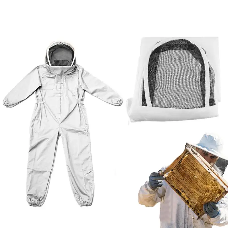 

Beekeeping Clothing Ventilated Protective Bee Suit Firm Fit Beekeeping Equipment For Women Men Professional And Beginner