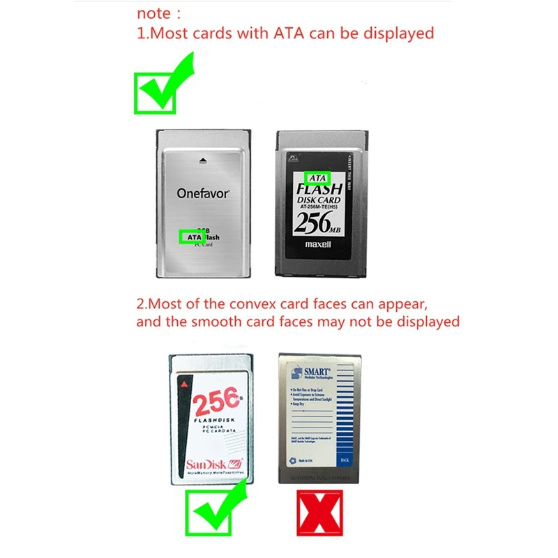 Leitor de cartão USB2.0 PCMCIA Leitor de cartão ATA Leitor de cartão de PC USB 2.0 para PC Adaptador ATA PCMCIA Leitor de cartão de memória de disco flash