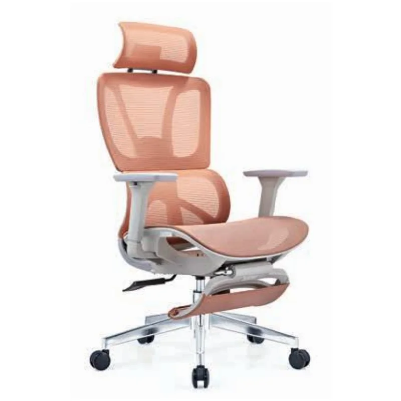 Cadeira de Escritório Ergonômica com Design Moderno 2026 para Uso Doméstico, Encosto Confortável para Longas Horas Sentado, Feita de Material PU, Prom