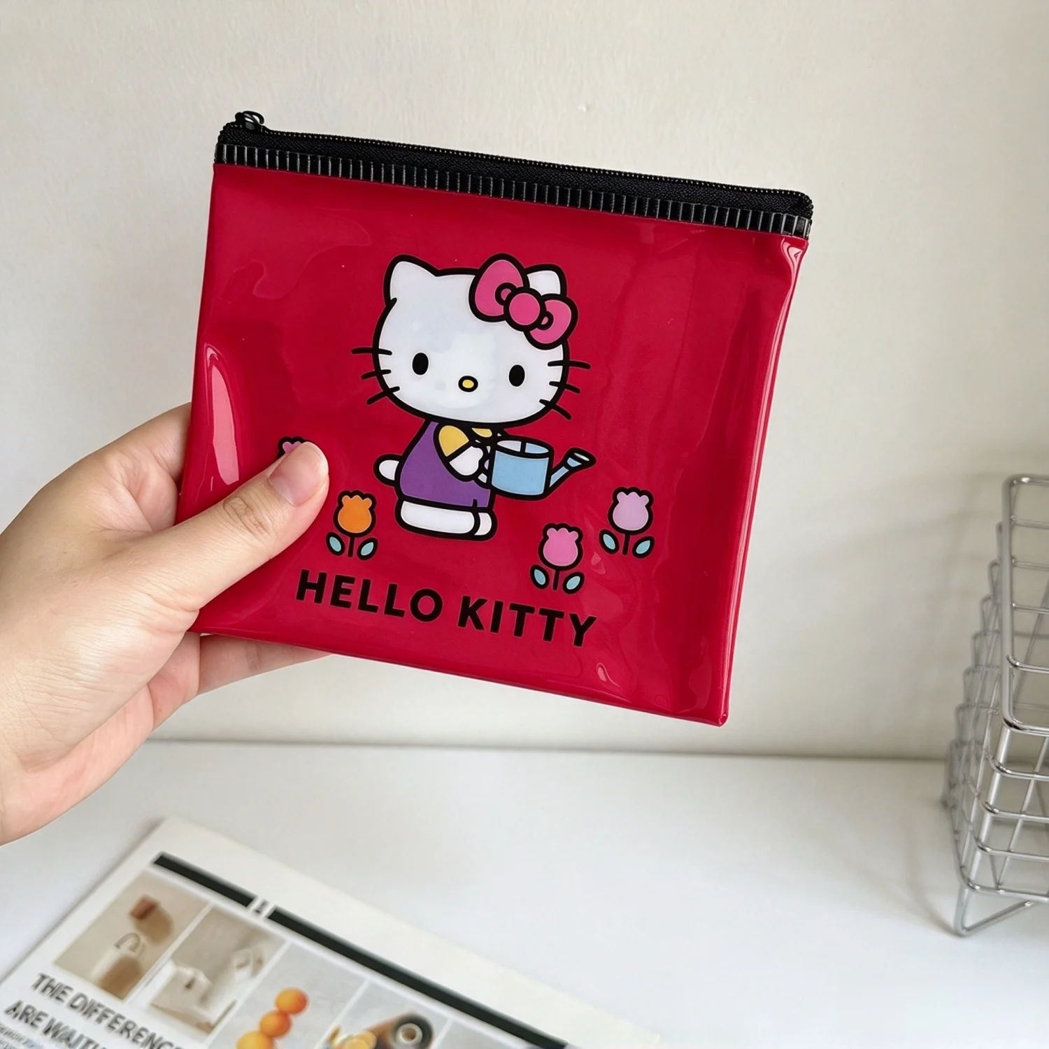 1 stuk Hello Kitty, Kuromi, Melody, doorzichtige make-uptas, opbergtas, make-uptas voor op reis, doorzichtige toilettas, waterdichte make-uptas met ritssluiting.
