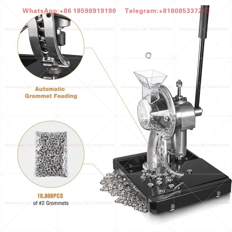 10mm Hand Operated Eyelet Setting Tool Manual Press Structure For Flex Banner Fabric Metal Eyelet Fastening Production Work