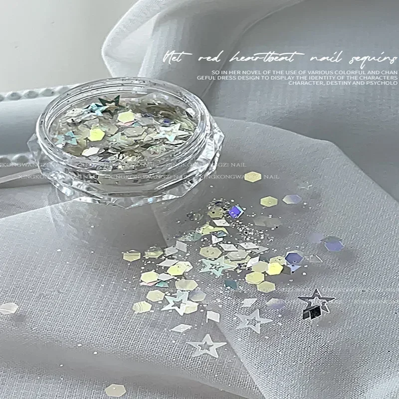 مجموعة جديدة من رقائق بريق الأظافر اللامعة من أجل Gule على رقائق بريق الأظافر DIY ملحقات ديكور الحفلات