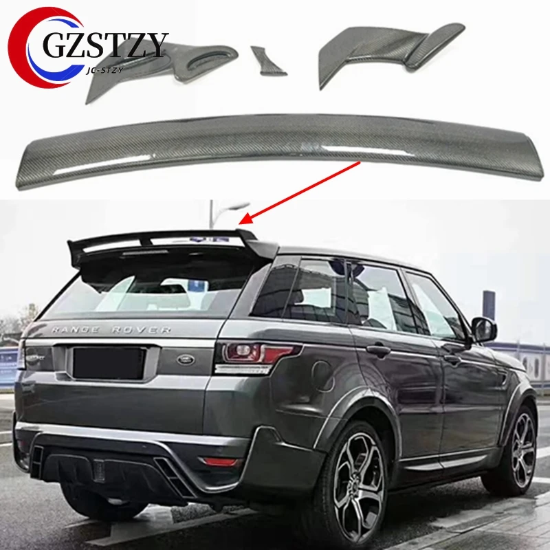 2012 - 2015 FOR Land Rover Range Rover EVOQUE Carbon fiber CRA REAR WING TRUNK LIP SPOILERS 4pcs - view 2