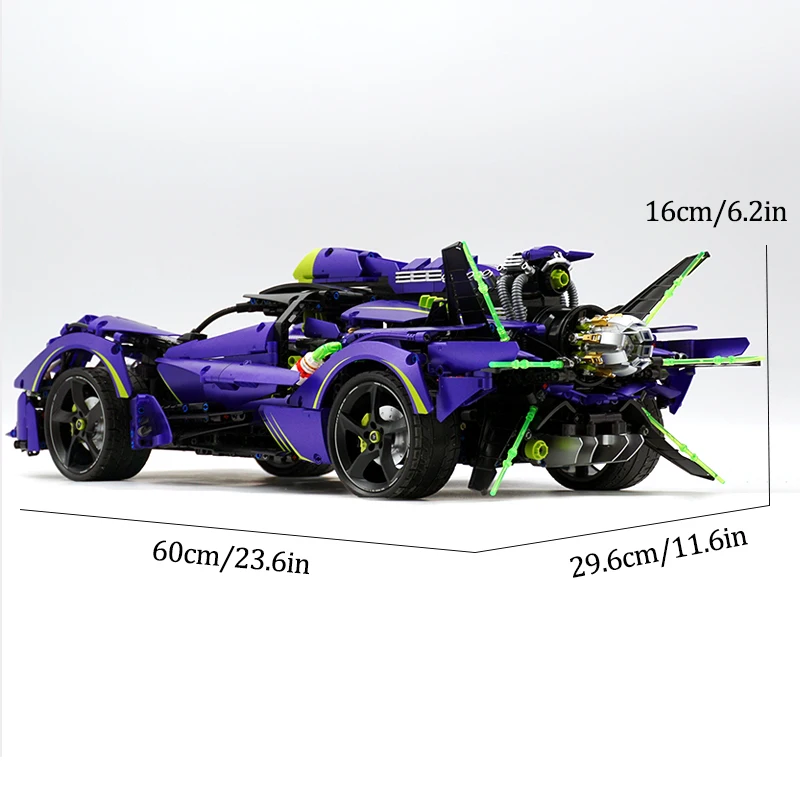 GULY 10614 Technical MOC ApolloS Evo Super Sports Car Building Blocks Bricks Puzzle Assembly Toy Christmas Birthday Gift For Kid