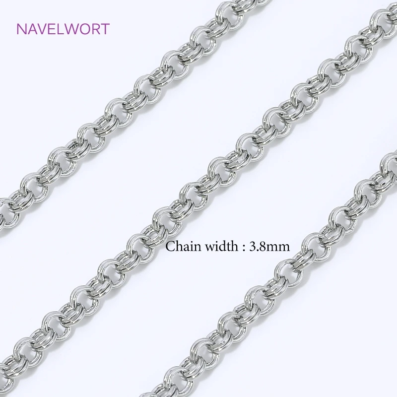 18K vergoldete Messing-O-Gliederkette für die Schmuckherstellung, Kabelkette als Meterware, Kettenzubehör, DIY-Halsketten- und Armbandzubehör – Detail 32