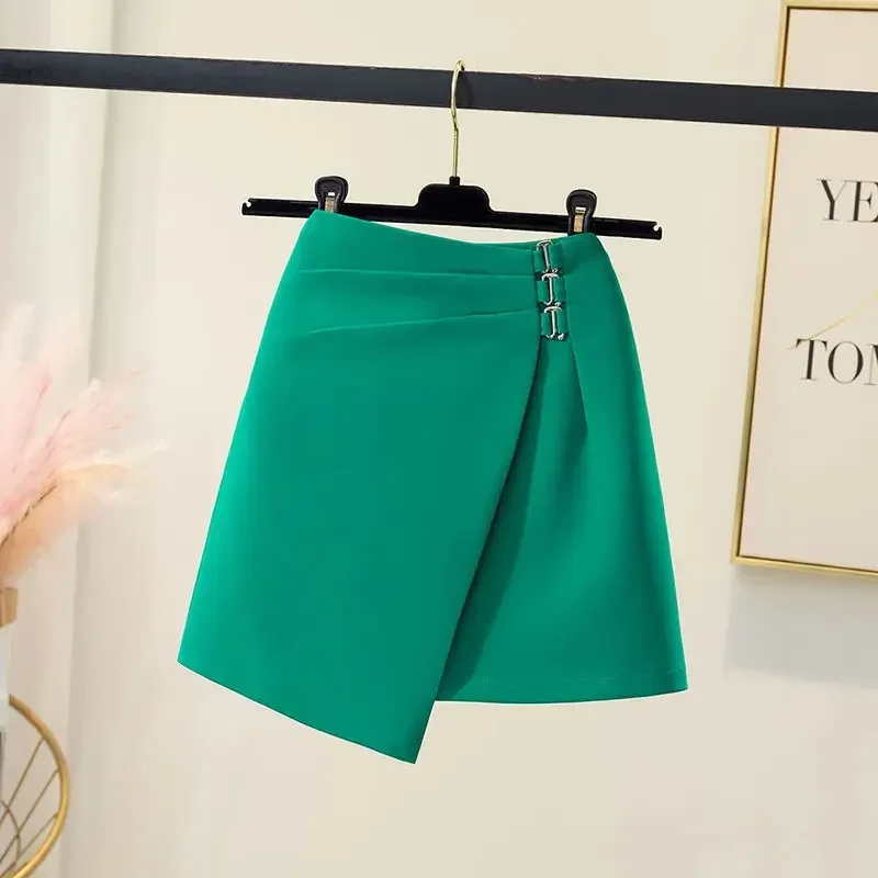 

Mini Korean Fashion Premium 2025 Trend Chic and Elegant Harajuku Luxury V Skirts for Women Tight Zipper Short Wrap Woman Skirt