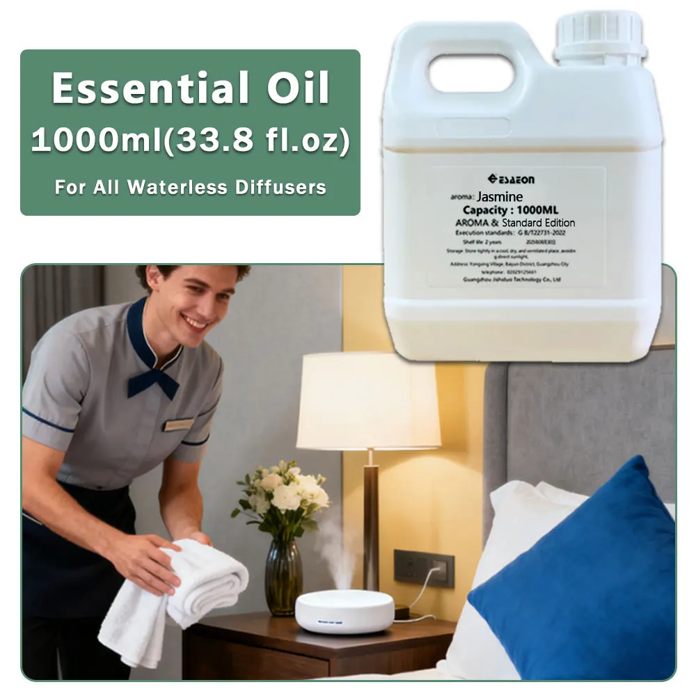 ESAEON Oily Aromatic Essential Oil, For Waterless Aromatherapy Machines, Hotel Aroma Diffuser Oil, Jasmine - 1000ML (33.8 fl.oz)