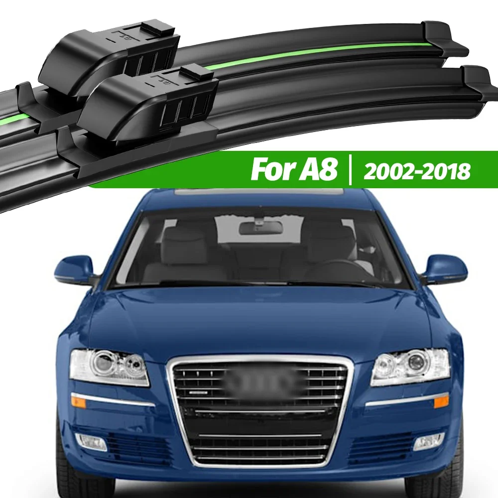 

For Audi A8 D3 D4 4E 4H 2002-2018 2pcs Front Windshield Wiper Blades 2003 2005 2012 2015 2018 2019 Windscreen Window Accessories