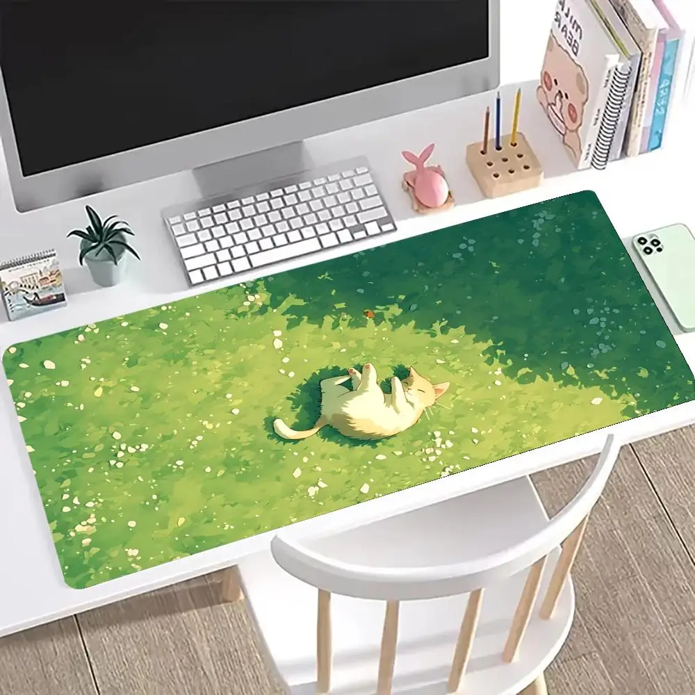 

Аниме Xxl коврик для мыши игровые аксессуары мультяшный кот клавиатура коврик для мыши геймерский настольный коврик милый компьютерный офисный шкаф для ПК Kawaii мыши