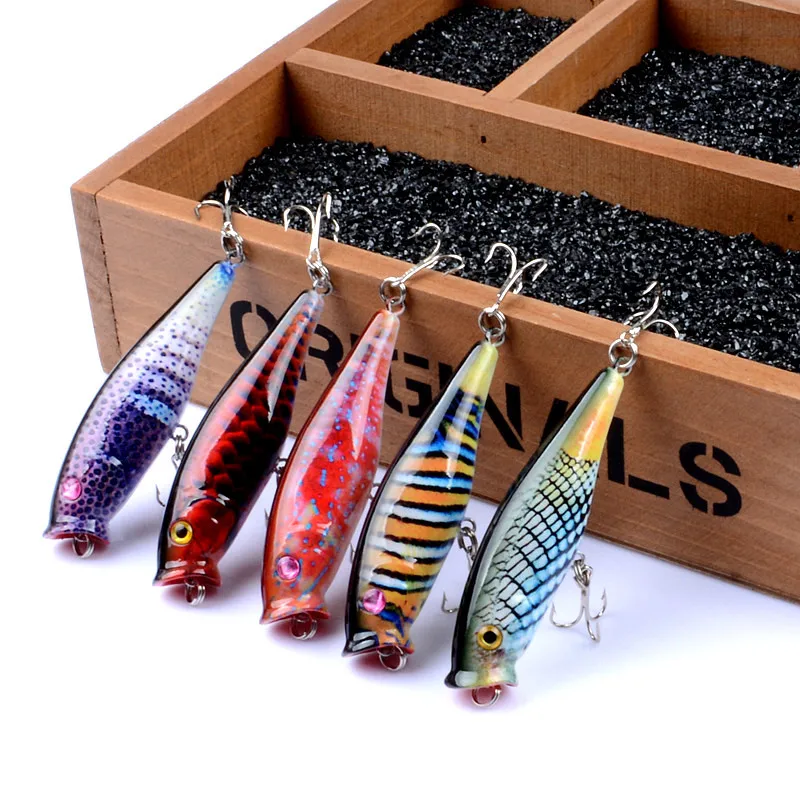 

Surface Fish Bait Painted Lure Wave Crawler 6# Fish hook Hard Bait 7.5cm/7.8g Surface Lure