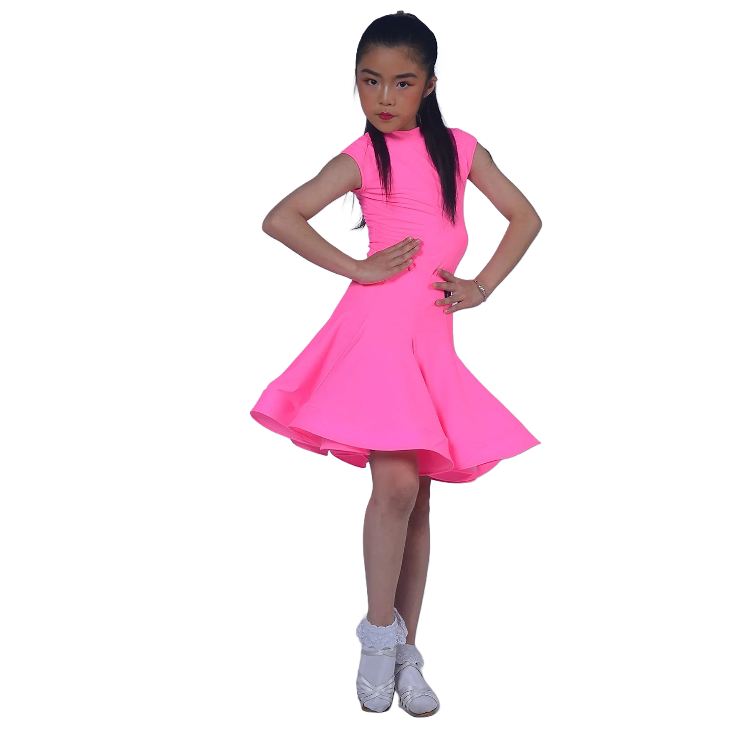 Professional Children Latin Dance Dress for Girls Ballroom Dancing Dresses Rumba Cha Cha Samba Practice Dress Latin Performance view 5