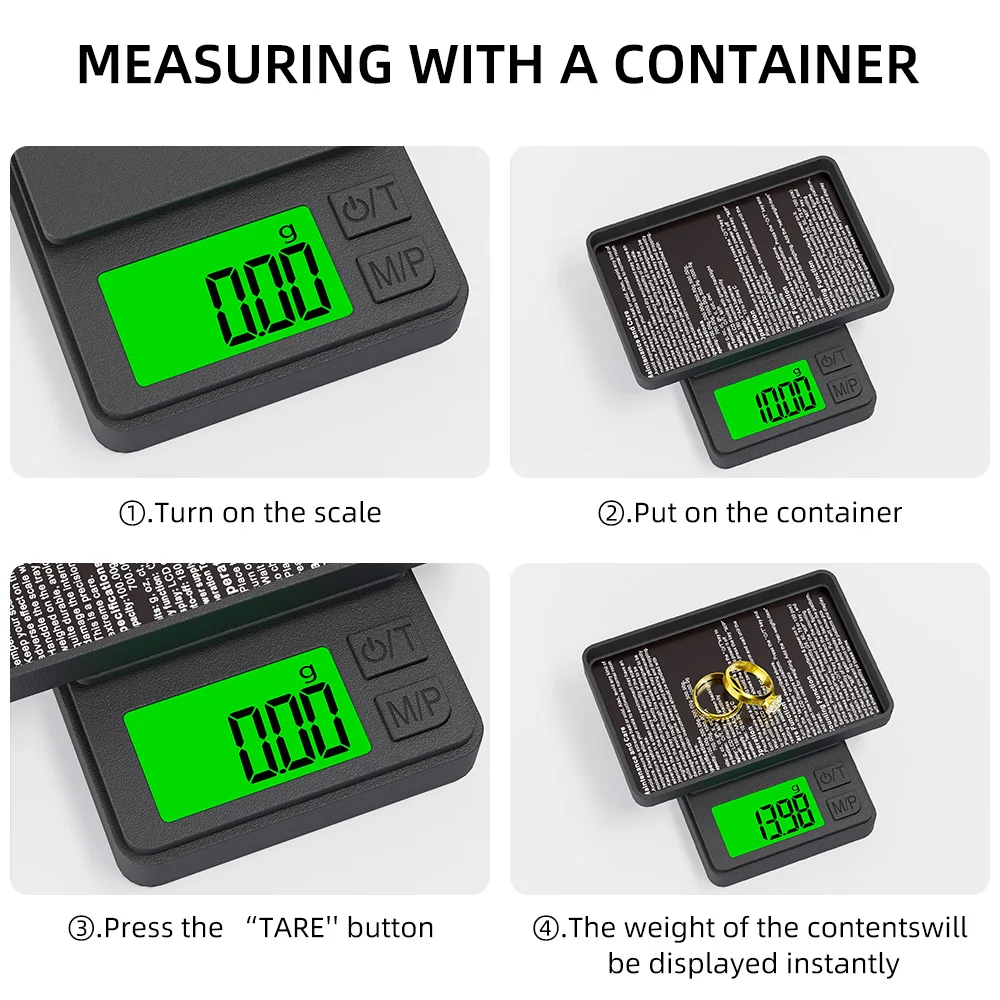مقياس مجوهرات صغير Fodwet 0.01 جرام، مقياس جيب محمول مع معايرة ووحدة متعددة لمجوهرات إكسسوارات الأعشاب