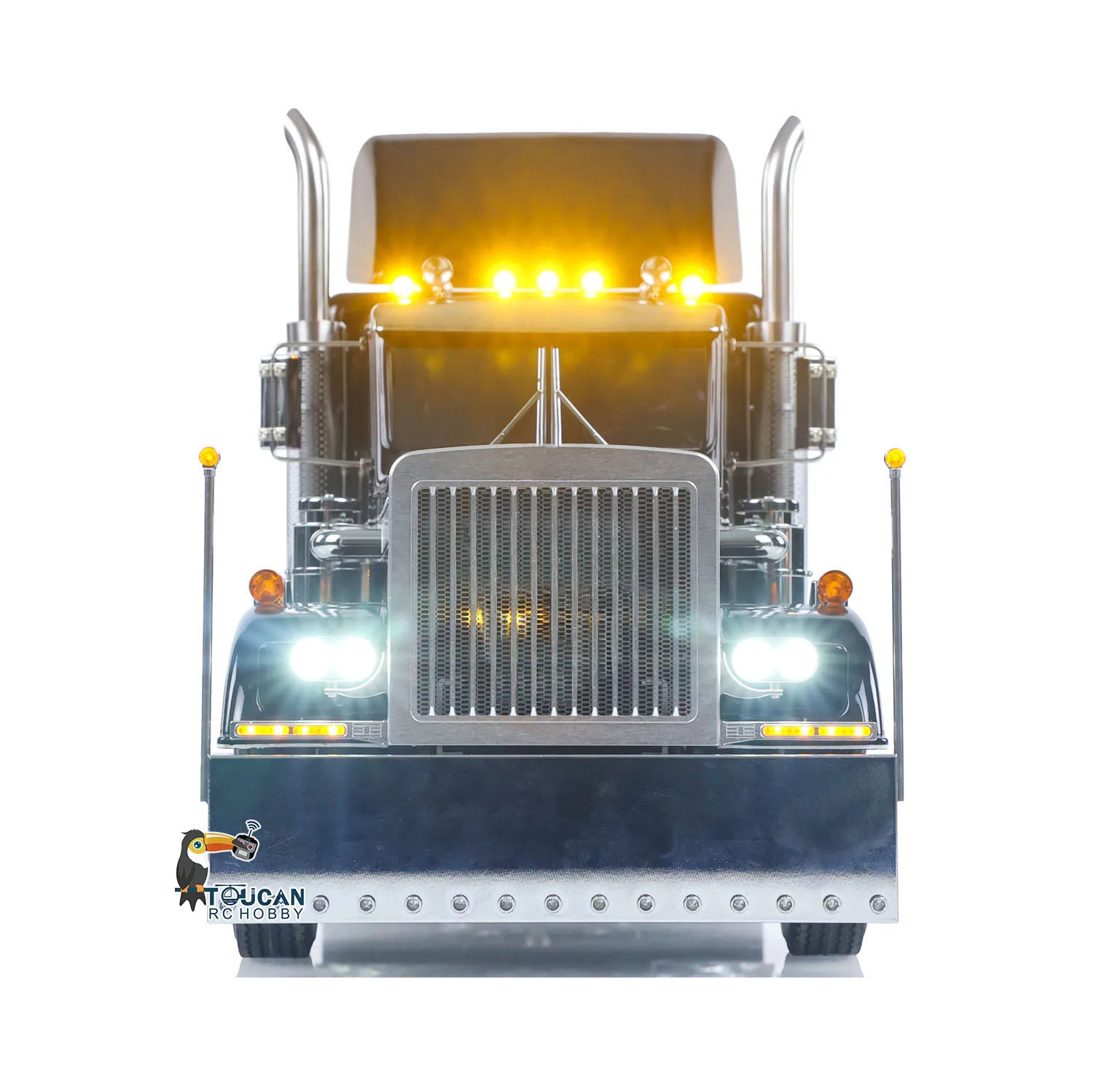 

TOUCAN 8X4 King Hauler 1/14 RC Tractor Truck Model 3Speed Remote Control Lorry Car Chassis Suspension Flysky ST8 Radio Battery