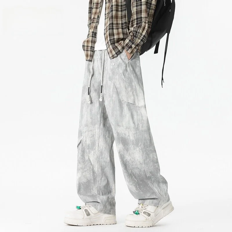 

Casual Loose Folded Work Pants Men's Design Sense Bend Knife Casual Pants Versatile Loose Long Pants Spring Trend Brand