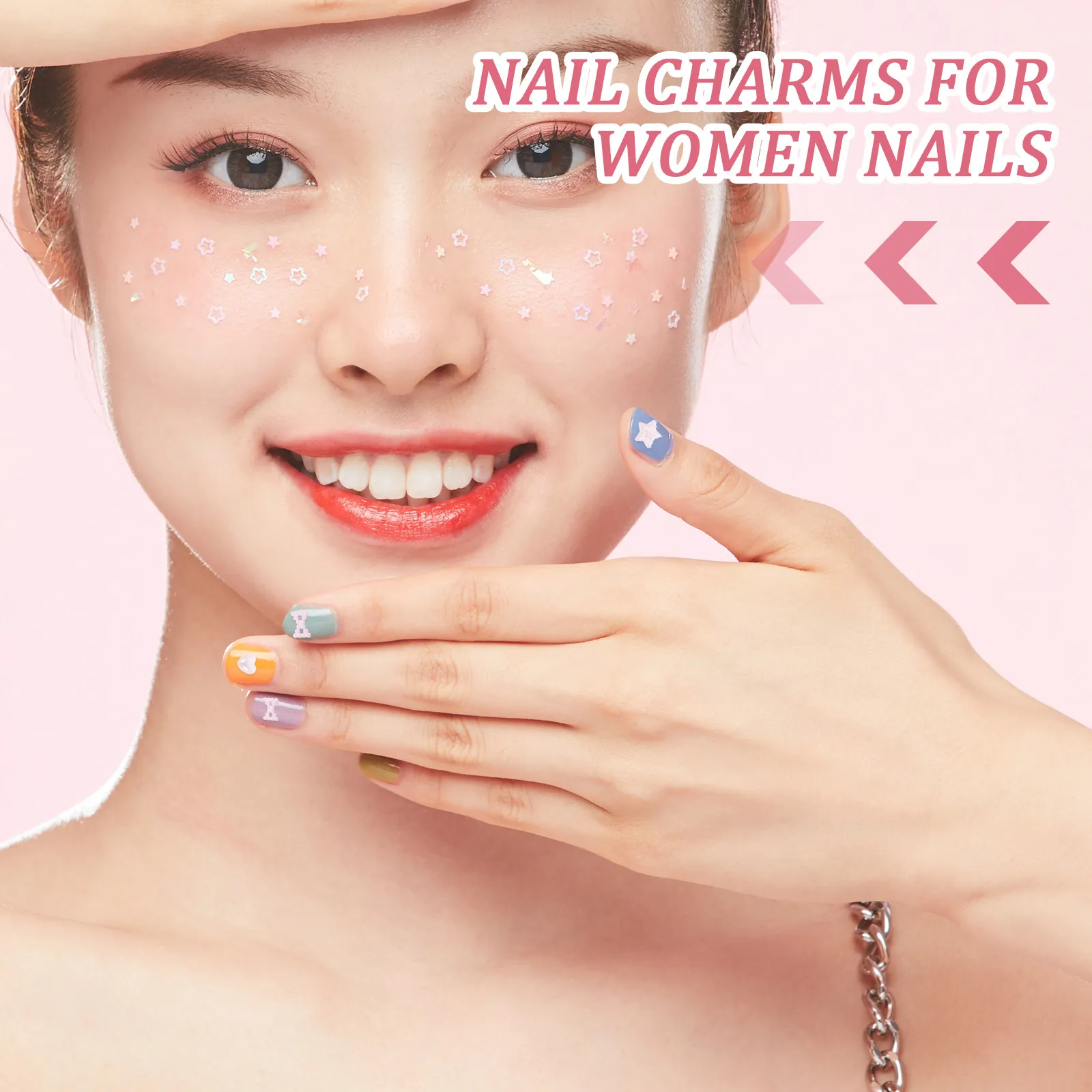 

Набор из 1 упаковки милых украшений для ногтей для женщин и девушек, для накладных ногтей, для DIY маникюра, декор для ногтей, принадлежности для маникюра