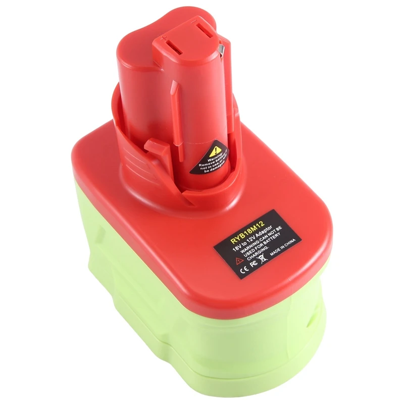 RYB18M12 Battery Adapter Accessories For RYOBI 18V Lithium Battery Convert To For Milwaukee 12V M12 Cordless Power Tool