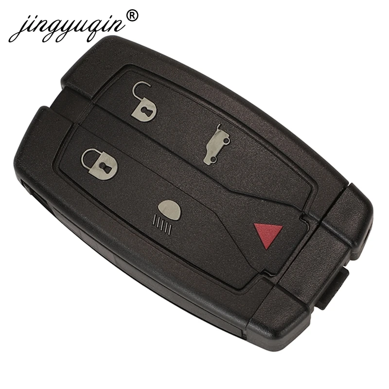 Jingyuqin para land rover freelander 2 chave de carro de controle remoto inteligente 315mhz/433 mhz pcf7945a wjz 5 botões com pequena lâmina sem cortes