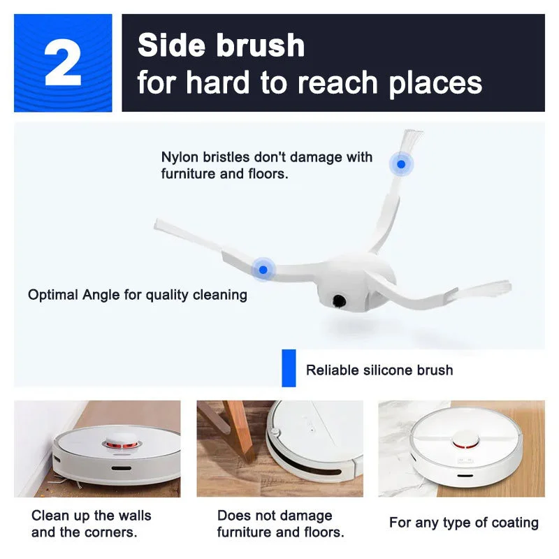 For Xiaomi Mijia 1C/2C,Mi robot vacuum-mop,Dreame F9 Filter Mop Cloth Main Side Brush STYTJ01ZHM STYTJ02ZHM STYTJ03ZHM SKV4093GL