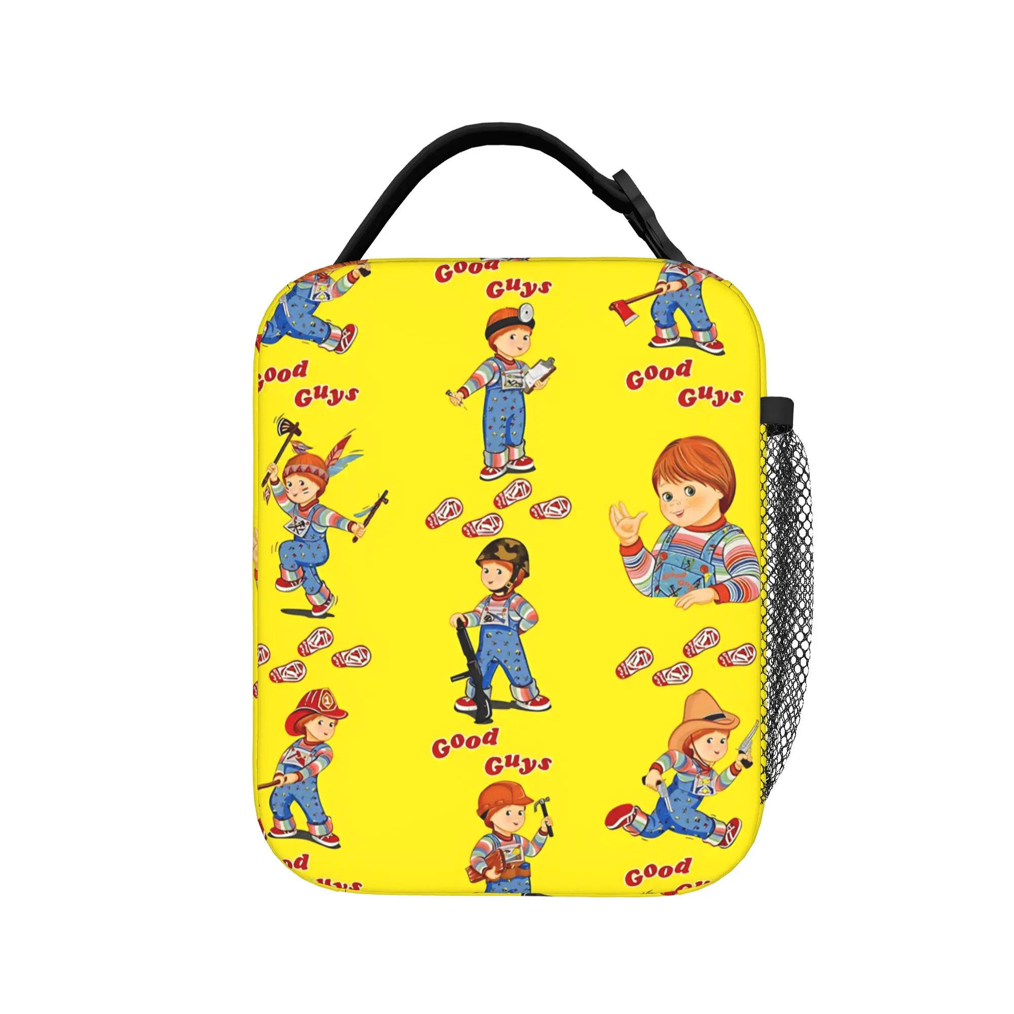 Good Guys Child Doll Chucky Cowboy Lunch Bag Leisure Lunch Box Travel Portable Thermal Tote Handbags For Women Oxford Cooler Bag