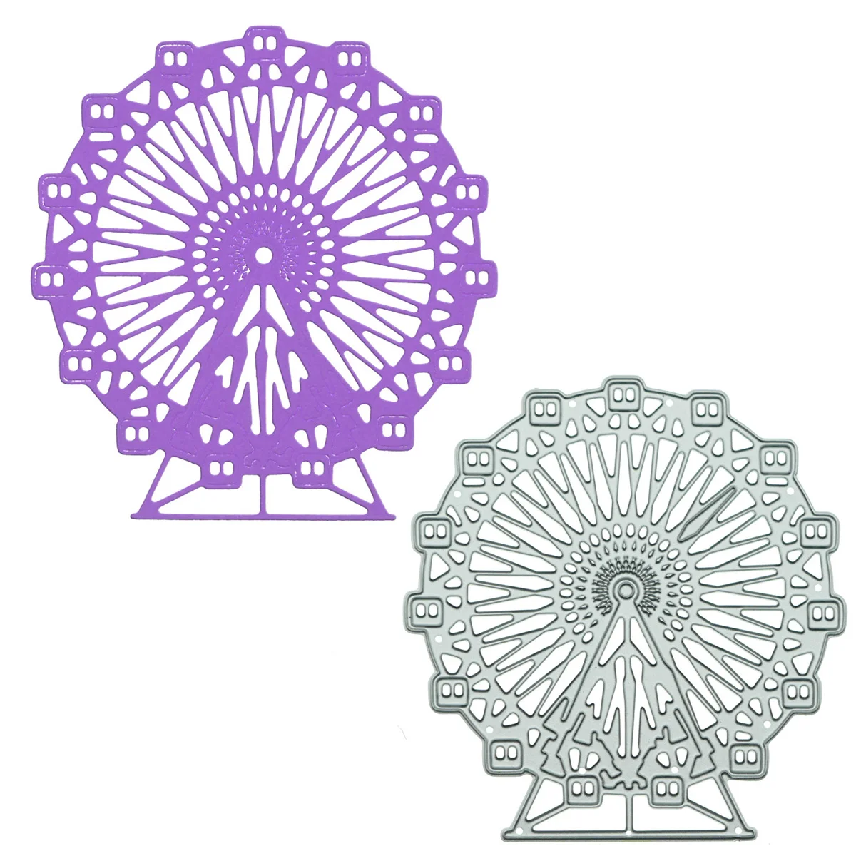 For Scrapbooking Ferris Wheel Pattern Metal Cutting Dies Handmade Art Card Clipart Craft Paper Embossing Decorating Die Cutter