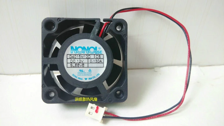 

NONOISE G4015M12D DC 12 В 0,130 А 40x40x15 мм 2-проводной 40 мм охлаждающий вентилятор