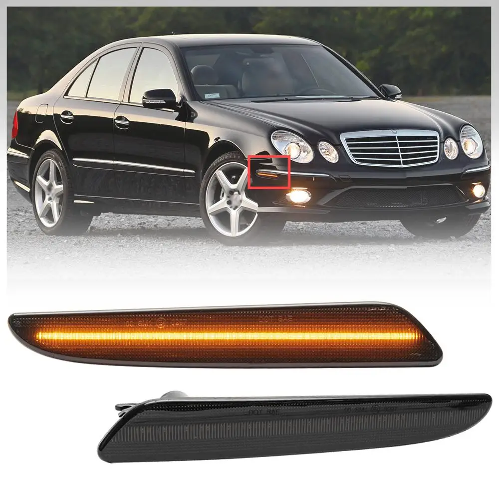 

2X для 2007 2008 2009 Mercedes Benz E-Class W211 E320 E350 E550 E63 2007-2009 Facelift светодиодный боковой габаритный фонарь указателя поворота