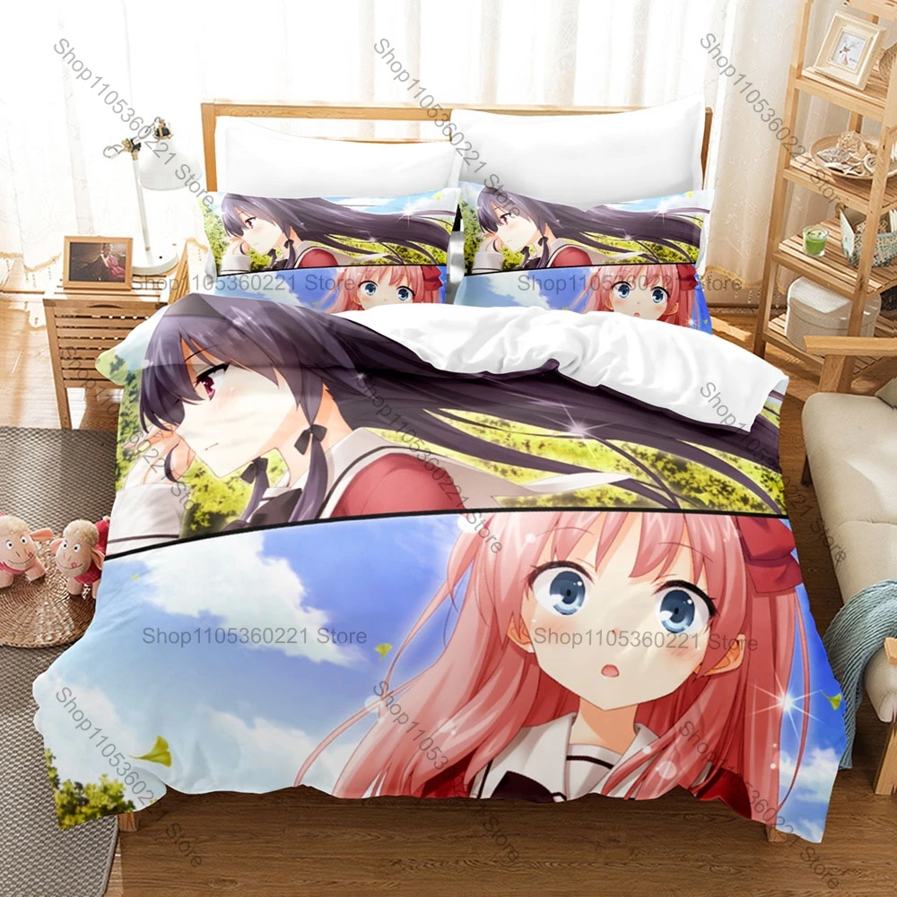 A Kiss For The Petals Remembering How We Met Yuri St. Michael Academy Girls Romance Bedding Set Duvet Cover + 2 Pillowcases