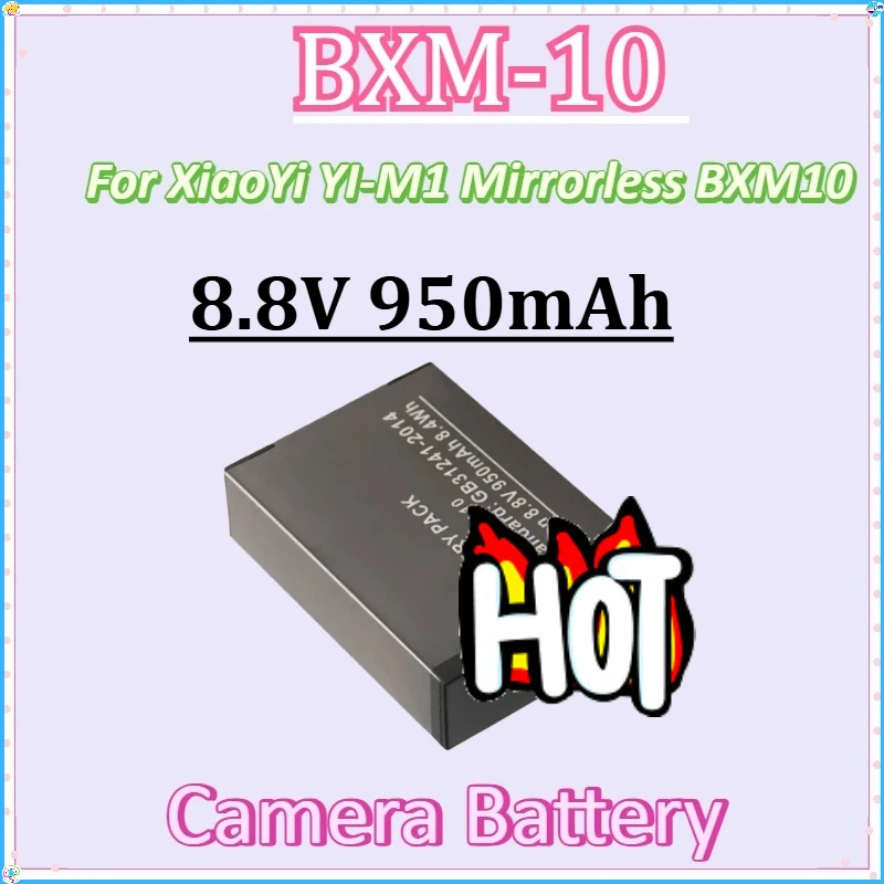 

For XiaoYi YI-M1 Mirrorless BXM10 Digital Batteries New BXM-10 8.8V 950mAh Camera Battery